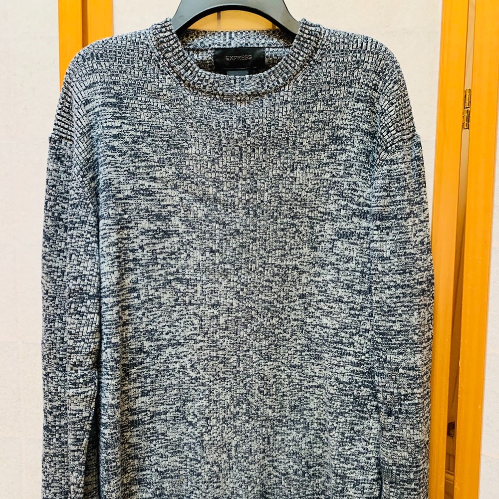 Marled blue gray sweater